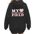 My Heart Is On That Court Baseball Mom Women Hoodie Back Print My Heart Is On That Court Baseball Mom Women Hoodie Back Print