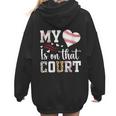 My Heart Is On That Court Baseball Player Baseball Mom Women Hoodie Back Print My Heart Is On That Court Baseball Player Baseball Mom Women Hoodie Back Print