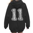 Jersey Number 11 T-Shirt Football Eleven Number Baseball Mom Women Hoodie Back Print