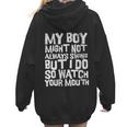 Proud Sassy Baseball Mom Women Hoodie Back Print