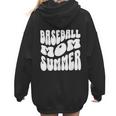 Retro Baseball Mom Summer Groovy Appreciation Women Hoodie Back Print Retro Baseball Mom Summer Groovy Appreciation Women Hoodie Back Print