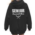 Senior Baseball Mom 2024 Team Parent Helper Class Of 2024 Women Hoodie Back Print