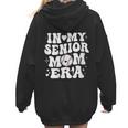 In My Senior Mom Era Class Of 2024 Groovy Baseball Mom Life Women Hoodie Back Print In My Senior Mom Era Class Of 2024 Groovy Baseball Mom Life Women Hoodie Back Print