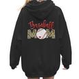Sport Mom Leopard Mother's Day Baseball Mommy Mama Women Hoodie Back Print Sport Mom Leopard Mother's Day Baseball Mommy Mama Women Hoodie Back Print