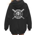 I Teach My Kids To Hit & Steal Baseball Mom Women Hoodie Back Print