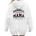 Baseball Mama Lets Go Boys Mother Baseball Mom Women Hoodie Back Print