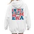 In My Baseball Mom Era Smile Face Retro Women Hoodie Back Print