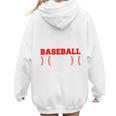 Baseball Mom Loud Proud Quote Game Day Sports Mama Saying Women Hoodie Back Print