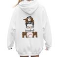 Baseball Mom Women Messy Bun Leopard Mother's Day Women Hoodie Back Print Baseball Mom Women Messy Bun Leopard Mother's Day Women Hoodie Back Print