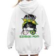 Brazil Baseball Mom Messy Bun Women Hoodie Back Print