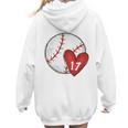 Custom Baseball Mom Number 17 Heart For Mom Mommy Premium Women Hoodie Back Print Custom Baseball Mom Number 17 Heart For Mom Mommy Premium Women Hoodie Back Print