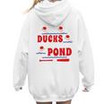 Cute Ducks On The Pond Cute Baseball Mom T-Shirt Women Hoodie Back Print