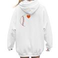 I Heart Hot Baseball Moms Women Hoodie Back Print