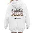 Leopard Baseball Mom Mama Mommy Sport Women Hoodie Back Print
