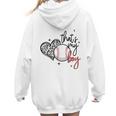 That's My Boy Leopard Heart Baseball Mom Women Hoodie Back Print That's My Boy Leopard Heart Baseball Mom Women Hoodie Back Print