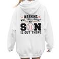 Warning Will Yell Loudly My Son Baseball Mom Women Hoodie Back Print Warning Will Yell Loudly My Son Baseball Mom Women Hoodie Back Print