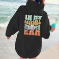 In My Baseball Mom Era Retro Groovy Style Sports Mama Women Hoodie Back Print In My Baseball Mom Era Retro Groovy Style Sports Mama Women Hoodie Back Print