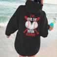 Cute Baseball Mom Out Of Your League Mommy Sports Players Women Hoodie Back Print