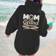 Mom Of The Grand Slammer Leopard Baseball Mom Women Hoodie Back Print