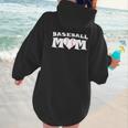 Proud Baseball Mom With Heart Game Day Women Hoodie Back Print Proud Baseball Mom With Heart Game Day Women Hoodie Back Print
