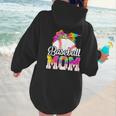 Tie Dye Baseball Mom Baseball Mama Sport Mother's Day Women Hoodie Back Print Tie Dye Baseball Mom Baseball Mama Sport Mother's Day Women Hoodie Back Print