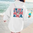 In My Baseball Mom Era Smile Face Retro Women Hoodie Back Print