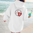 Bleached Custom Baseball Mom Number 7 Heart For Mom Women Hoodie Back Print Bleached Custom Baseball Mom Number 7 Heart For Mom Women Hoodie Back Print