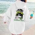 Brazil Baseball Mom Messy Bun Women Hoodie Back Print