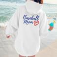 Cute Baseball Mom Heart Matching Mama Mother's Day Women's Women Hoodie Back Print Cute Baseball Mom Heart Matching Mama Mother's Day Women's Women Hoodie Back Print