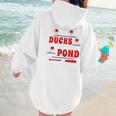 Cute Ducks On The Pond Cute Baseball Mom T-Shirt Women Hoodie Back Print
