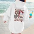 Retro Groovy Baseball Mama Baseball Mom Lover Women Hoodie Back Print