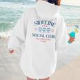 Spring 2025 Swing Batter Baseball Mom Sideline Social Club Women Hoodie Back Print
