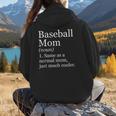 Baseball Mom Definition Sarcastic Sports Women Hoodie Back Print