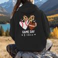 Game Day Vibes Football Baseball Mom Heart Women Hoodie Back Print