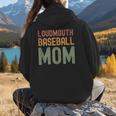 Loudmouth Baseball Mom Sports Cute Text Women Hoodie Back Print