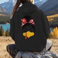 Messy Bun Baseball Mom Turkey Face Matching Thanksgiving Women Hoodie Back Print Messy Bun Baseball Mom Turkey Face Matching Thanksgiving Women Hoodie Back Print