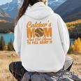 Baseball Mom Catcher's Mom Leopard Softball Mom Women Hoodie Back Print Baseball Mom Catcher's Mom Leopard Softball Mom Women Hoodie Back Print