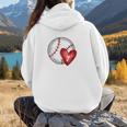 Bleached Custom Baseball Mom Number 7 Heart For Mom Women Hoodie Back Print Bleached Custom Baseball Mom Number 7 Heart For Mom Women Hoodie Back Print