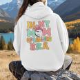 In My Mom Of Ballers Era Groovy Volleyball Baseball Mom Cute Women Hoodie Back Print