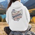 Ohio Baseball Mom Women Hoodie Back Print