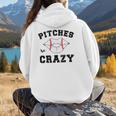 Pitches Be Crazy Baseball Moms Softball Players Hey Batter Women Hoodie Back Print Pitches Be Crazy Baseball Moms Softball Players Hey Batter Women Hoodie Back Print