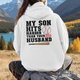 My Son Hits Harder Than Your Husband Baseball Mom Women Hoodie Back Print My Son Hits Harder Than Your Husband Baseball Mom Women Hoodie Back Print