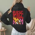 Baseball Mom Game Day Trendy Pink Leopard Mama Women Hoodie Back Print Baseball Mom Game Day Trendy Pink Leopard Mama Women Hoodie Back Print