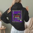 Baseball Mom Traits For Great Mothers Grey And Purple Women Hoodie Back Print