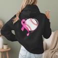 Breast Cancer Awareness Baseball Mom Women Hoodie Back Print Breast Cancer Awareness Baseball Mom Women Hoodie Back Print