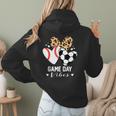 Game Day Vibes Soccer Baseball Mom Heart Women Hoodie Back Print Game Day Vibes Soccer Baseball Mom Heart Women Hoodie Back Print
