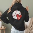 Womens Custom Baseball Mom Number 10 Heart For Mom Mommy Women Hoodie Back Print Womens Custom Baseball Mom Number 10 Heart For Mom Mommy Women Hoodie Back Print