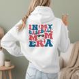 In My Baseball Mom Era Smile Face Retro Women Hoodie Back Print