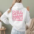 Baseball Mom Pride Heart And Bat Love Game Day Women Hoodie Back Print