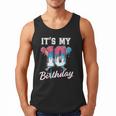 Baseball 10 Year Old Ice Cream Drip 10th Birthday Boys Men Tank Top
